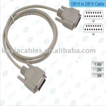 DB15 Serial Cable Port Masculino Masculino Bege 1: 1 Straight